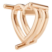 Solitaire Pendant - Heart 8.5mm