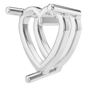 Solitaire Pendant - Heart 8.5mm