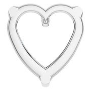 Solitaire Pendant - Heart 8.5mm