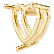 Solitaire Pendant - Heart 8.5mm