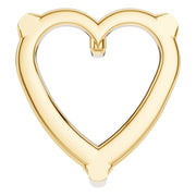Solitaire Pendant - Heart 8.5mm