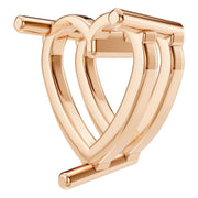Solitaire Pendant - Heart 9mm