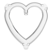 Solitaire Pendant - Heart 9mm