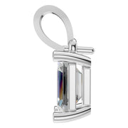 Solitaire Pendant - Emerald 6x4mm