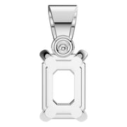Solitaire Pendant - Emerald 6x4mm