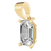 Solitaire Pendant - Emerald 7x5mm