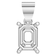 Solitaire Pendant - Emerald 7x5mm