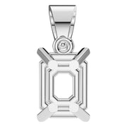 Solitaire Pendant - Emerald 7x5mm