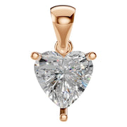 Solitaire Pendant - Heart 6mm