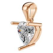 Solitaire Pendant - Heart 6mm
