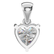 Solitaire Pendant - Heart 6mm