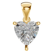Solitaire Pendant - Heart 6mm