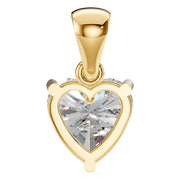 Solitaire Pendant - Heart 6mm