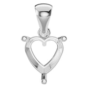 Solitaire Pendant - Heart 6mm