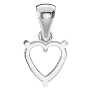 Solitaire Pendant - Heart 6mm