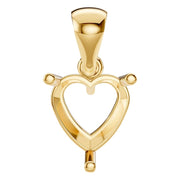 Solitaire Pendant - Heart 6mm