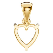 Solitaire Pendant - Heart 6mm