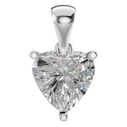 Solitaire Pendant - Heart 6.5mm