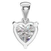 Solitaire Pendant - Heart 6.5mm