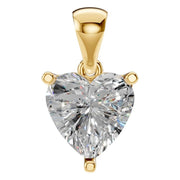 Solitaire Pendant - Heart 6.5mm