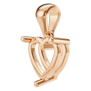 Solitaire Pendant - Heart 6.5mm