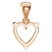 Solitaire Pendant - Heart 6.5mm