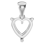 Solitaire Pendant - Heart 6.5mm