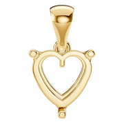 Solitaire Pendant - Heart 6.5mm