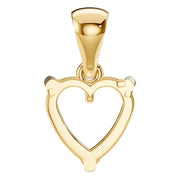 Solitaire Pendant - Heart 6.5mm