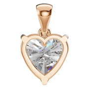 Solitaire Pendant - Heart 8mm