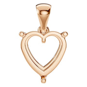 Solitaire Pendant - Heart 8mm