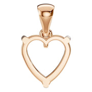 Solitaire Pendant - Heart 8mm