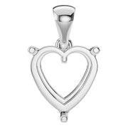 Solitaire Pendant - Heart 8mm