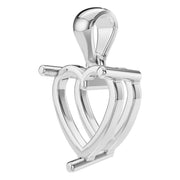 Solitaire Pendant - Heart 8mm