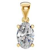 Solitaire Pendant - Oval 7x4.5mm