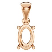 Solitaire Pendant - Oval 7x4.5mm