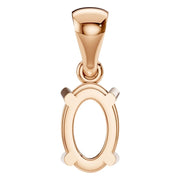 Solitaire Pendant - Oval 7x4.5mm