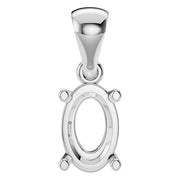 Solitaire Pendant - Oval 7x4.5mm