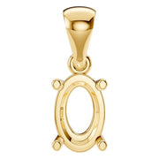 Solitaire Pendant - Oval 7x4.5mm