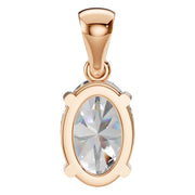 Solitaire Pendant - Oval 8x5.5mm