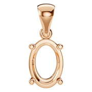 Solitaire Pendant - Oval 8x5.5mm