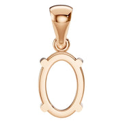 Solitaire Pendant - Oval 8x5.5mm