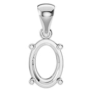 Solitaire Pendant - Oval 8x5.5mm