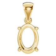 Solitaire Pendant - Oval 8x5.5mm