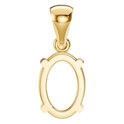 Solitaire Pendant - Oval 8x5.5mm