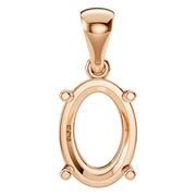Solitaire Pendant - Oval 9x6mm