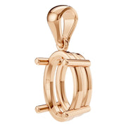 Solitaire Pendant - Oval 9x6mm
