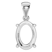 Solitaire Pendant - Oval 9x6mm