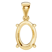 Solitaire Pendant - Oval 9x6mm