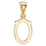 Solitaire Pendant - Oval 9x6mm